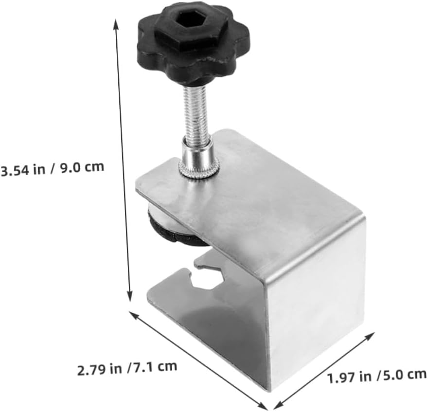 Homoyoyo 6pcs Stainless Steel Drawer Fixing Clamps C-clamp for Woodworking Cabinet Front Panel Installation Heavy Duty Cabinet Mounting Clips for Precise Drawer Assembly