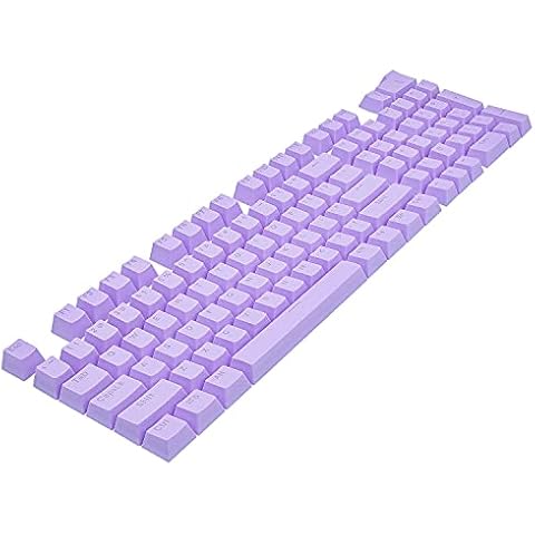 Granvela ABS Keycaps Set for Mechanical Keyboards, 104 Keys | for RGB Backlit | ANSI US-Layout | Campatible with 100% 75% 65% 60% MX Keyboard- Purple Cover