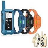 Jugbow Dog Training Collar for 3 Dogs- 4200FT Training Collars with Remote for 5-120 lb Large Medium Small Dogs, Rechargeable Waterproof IPX8 E Collars for Dogs