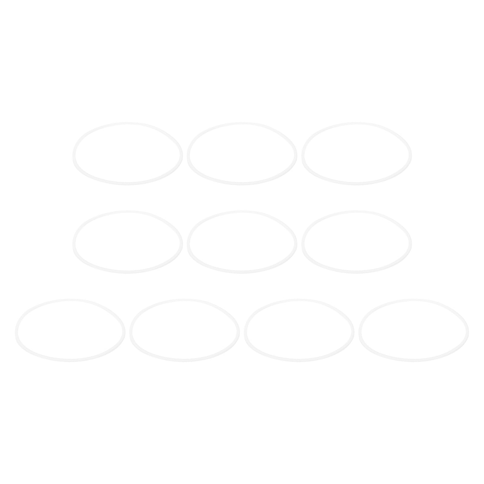 PATIKIL M85 PTFE Flat Washer, 10 Pcs 85mm ID 90mm OD 1.5mm Thick O-Ring Sealing Gasket Spacer for Fasten Screws Flanges Faucet Pipe Valves, White