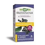 Nature's Way Sambucus Immune Elderberry Lozenges with Echinacea, Zinc, and Vitamin C, 30 Count