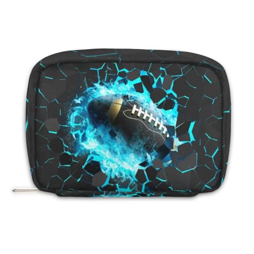 PATTERNFUL Neceser deportivo de fútbol para niños, bonita bolsa de maquillaje pequeña para niños y niñas, bolsa de lavado impermeable para cosméticos, bolsa de fin de semana, artículos de tocador para