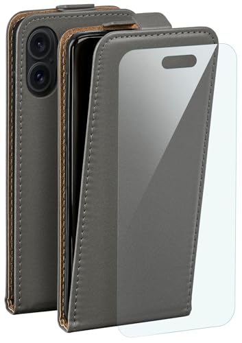 Étui iPhone 16 rabat moex simili cuir gris housse portefeuille