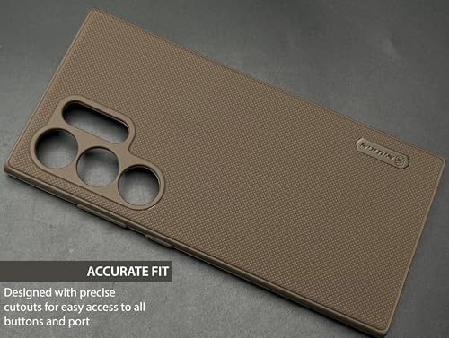 Image of NIUKIN Super Frosted Shield Pro Soft Back Case for Samsung Galaxy S24 Ultra | Shockproof Scratchproof Cover (Desert Titanium)