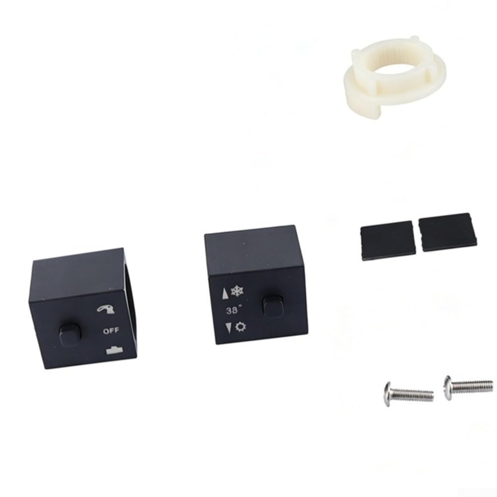2 Manetas Termostáticas Cuadradas para Ducha Control Temperatura(black)