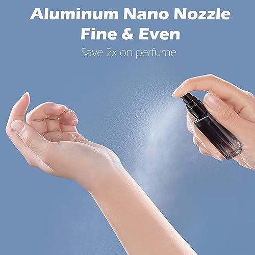 Perfume Atomiser Refillable, Travel Perfume Atomiser Bottle Mini Small Empty Spray Bottles Portable Glass Travel Perfume Pods Container For Perfume Travel Holiday (2x20ML Grey)