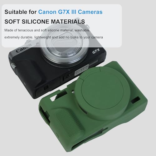 Funda de silicona para Canon Powershot G7X Mark III verde miniatura 6