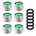 OSDUE Aireador de Grifo, 6Pcs M18 Filtro Grifo Cocina y 6Pcs Empaquetadura, 1 Llave, Latón Chapado Grifo Filtro de Burbujas, Ahorro de Agua, Filtración Multicapa, para Cocina y Baño