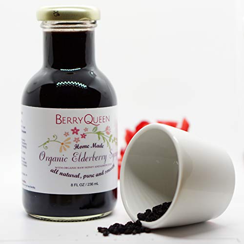 Berryqueen Original Organic Elderberry Syrup - Pure Natural - Immunity Boost - Herbal Supplement - Easy As Juice Loved By Kids And Adults - 8 Oz #TOP7