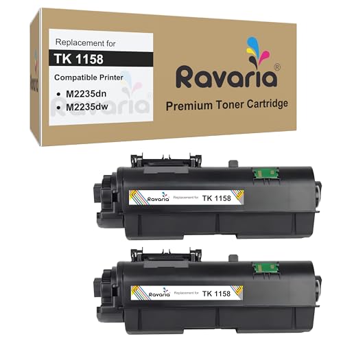 Image of TK 1158 Compatible Toner Cartridge for Kyocera Ecosys M2235dn M2235dw Printer (TK 1158 Toner Cartridge Pack of 2)
