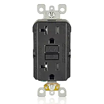 Leviton Dual-Function AFCI/GFCI Outlet, 20 Amp, Self Test, Tamper-Resistant with LED Indicator Light, Protection from Both Electrical Shock and Electrical Fires in One Device, AGTR2-E, Black