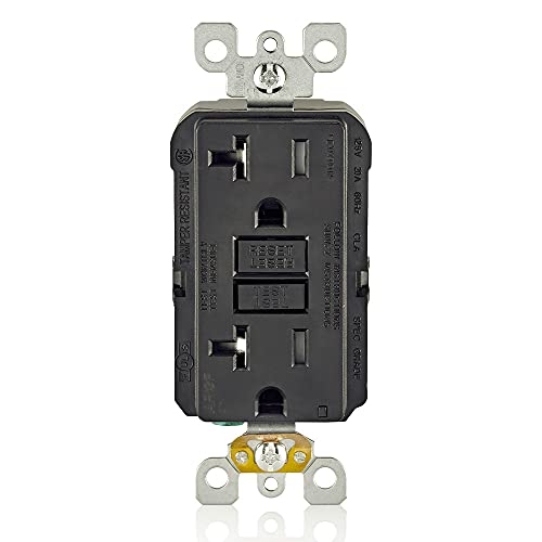 Leviton Dual-Function AFCI/GFCI Outlet, 20 Amp, Self Test, Tamper-Resistant with LED Indicator Light, Protection from Both Electrical Shock and Electrical Fires in One Device, AGTR2-E, Black by Leviton - Used condition - US$24.16