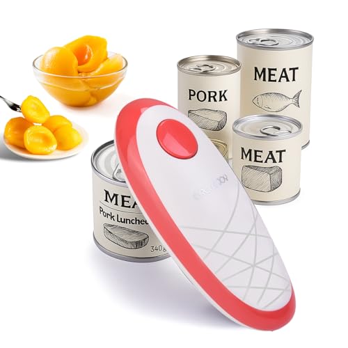 Circle Joy Electric Handheld Battery-Operated Can Opener Red