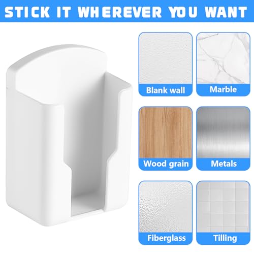 YOUNGSAY 6 Stk Fernbedienungshalter Wand, Kunststoff Weiß Fernbedienung Halterung Selbstklebend, Multifunktion Fernbedienungshalterung Wand für Zuhause und Büro