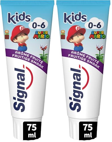 Signal Dentifrice Enfant Arôme Fruité 0-6 ans 75ml (Lot de 2)