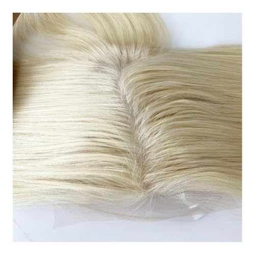 Topper de cabello humano rubio 613 con cierre de encaje de seda 5x5 5