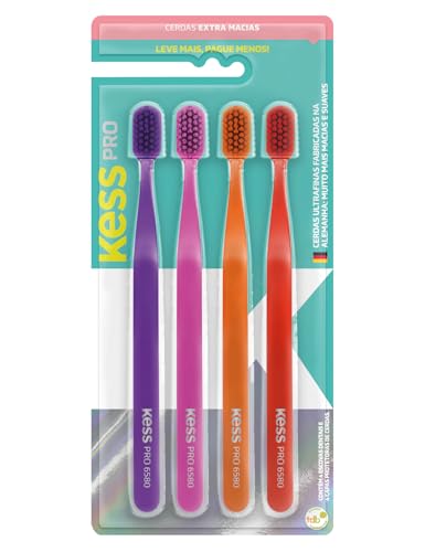 KESS PACK COM 4 ESCOVAS DENTAIS PRO EXTRA MACIAS