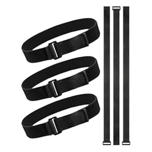 JAYIOLA 6er-Pack Terrassenschirm-Gurte Schwarz