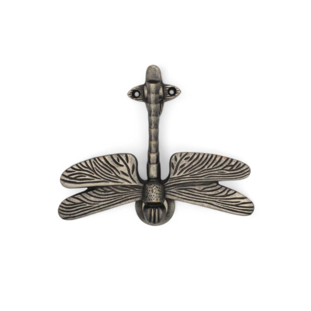Ab Hardware Pewter Dragonfly Door Knocker Solid Quality Front Back Brass Entrance
