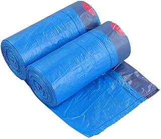 Yarebest 5L Drawstring Bin Liner, Trash Bags for Bathroom, Bedroom, Blue Bin Bags with Tie Handles, 110 Bags