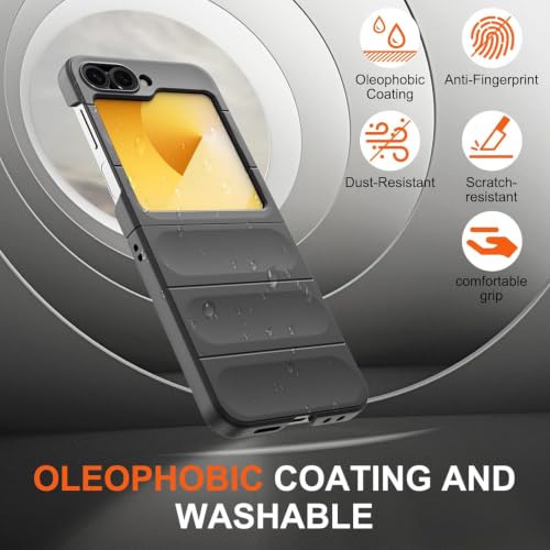 Image of ShieldTech AirGuard Series Back Cover Case for Samsung Galaxy Z Flip6 5G | Microfiber Lining | Airbag Cushion Drop Protection | Silicone Cover Case - Black for Samsung Galaxy Z Flip6 / Flip 6 5G