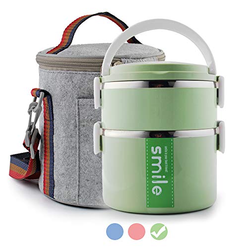 Themral Lunch Box, Arderlive Stackable Insulated Stainless Steel Lunch Container With Portable Lunch