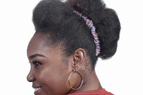 Large Stretch Banana Clip For Natural Curly, Wavy, Frizzy & Coily Hair - Sturdy Hold With No Damage Or Creases - Make Comfy Protective Low Manipulation Hairstyles (Storm Blue With Bead Closure) #TOP4