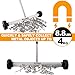 Toolwiz Magnetic Pick Up Sweeper 17-inch Heavy Duty Magnet Pickup Lawn Sweeper Roofing Tools, 8.8 Lbs Yard Magnet with Telescoping Holder and Wheels to Pick Up Nails Magnetic Sweeper for Construction