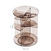 Rotating Makeup Organizer Countertop, DIY Adjustable Trays Spinning Skincare Organizers, Cosmetic Display Shelf with Perfume & Brush Holder, Multi-Function Desk Storage Carousel for Vanity Bathroom #1
