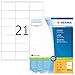 Produktbild HERMA 4415 Adressetiketten, 500 Blatt, 70 x 42 mm, 21 pro A4 Bogen, 10500 Stück, selbstklebend, bedruckbar, matt, blanko Papier Adressaufkleber Etiketten, weiß