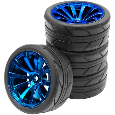ShareGoo 2.55" Rubber Tires with Rims Cover