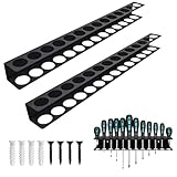 WDKXCN Zangenhalter Wandhalterung, 2 Stück 41 Cm Werkzeug Wandhalterung, 14 Löcher Schraubendreher Halter, Werkzeug Halterung Wand für Garagen, Werkstätten und Werkbänke
