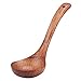 TsunNee - Cucharón de madera natural, 24 cm de largo
