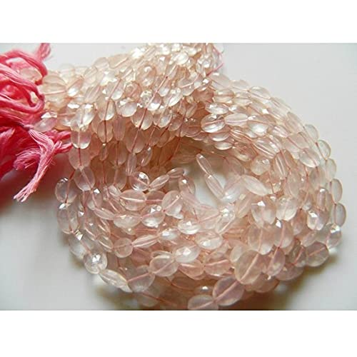 Quartz rose facetté perles ovales pour bijoux bohèmes et tenues d'été