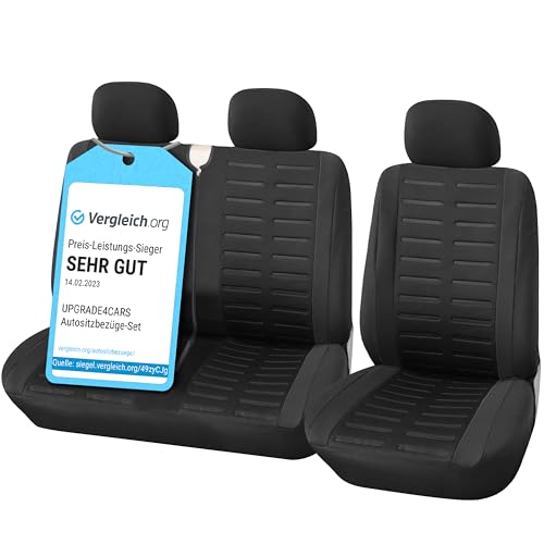 Upgrade4cars Fundas Asientos Furgoneta Universal para Delantero | Funda para Asiento Camion | Accesorios Interior Universal