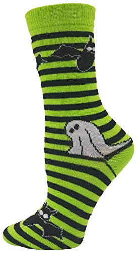 Halloween Socks For Women Girls, 12 Pairs Bats Pumpkins Ghosts Print, Colorful Pattern Novelty Cute #TOP2