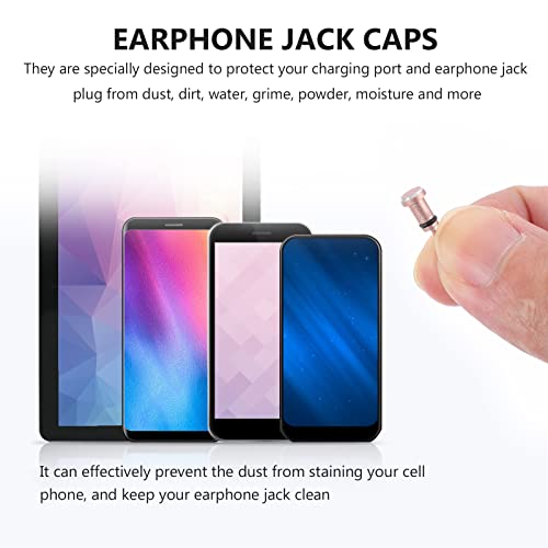 ifundom 2 pares de plugues à prova de poeira do telefone Tipo-C Plugs de porta de carga fone de ouvi