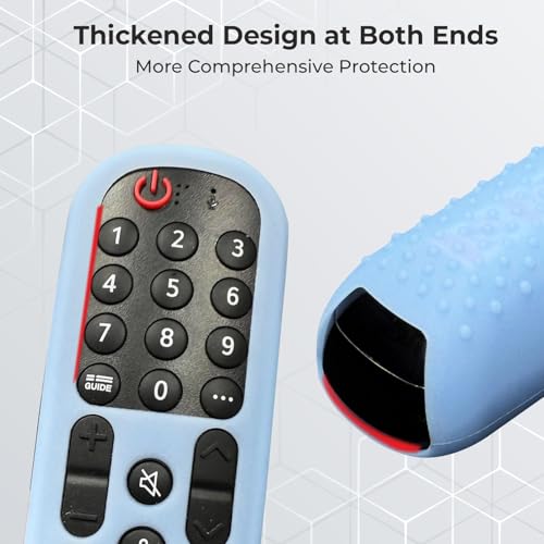 Image of TECHONTO Silicone LG Remote Control Cover- Protective Case with Non-Slip Grip, Shockproof & Dustproof Sleeve- Compatible with MR21GA(2021), MR22GA(2022), MR23GA(2023) [Remote NOT Included]- Sky Blue