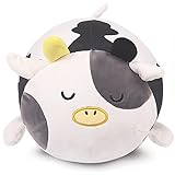 ARELUX Cow Plush Pillow Stuffed Animal Cute Plush Toy Squishy Anime Cow Plushie Fluffy Kawaii Soft...
