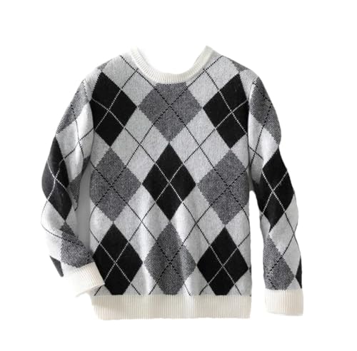 Men's 100% Merino Wool Multicolor Pullover Round Neck Long Sleeve Sweater Autumn Winter Thick Knit Top