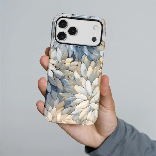 Coque iPhone DDD Pro Max anti-rayures givrée fleur émaillée