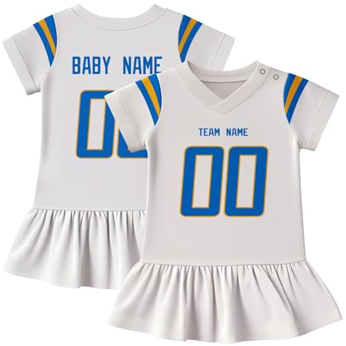 Image of KREDE Baby Clothes Unisex Bodysuit Jersey Style Custom Name Number for Baby Boys