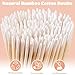 1200PCS Precision Pointed Tips Cotton Swab, 4 inch Microblading Cotton Swabs with Wooden Sticks, Cotton Sticks Applicator for Nail Polish Cleaning, Correcting Makeup Mistakes, Eyebrow, Tattoo,Beauty