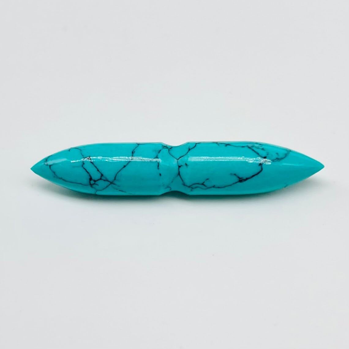 Uni Craft Handmade Blue Turquoise Gemstone Septum Notch Tusk Spike Nipple Ring Naga Body Piercing Jewelry 12g (2mm) to 1/2" (12mm) Customized Size & Wholesale Available