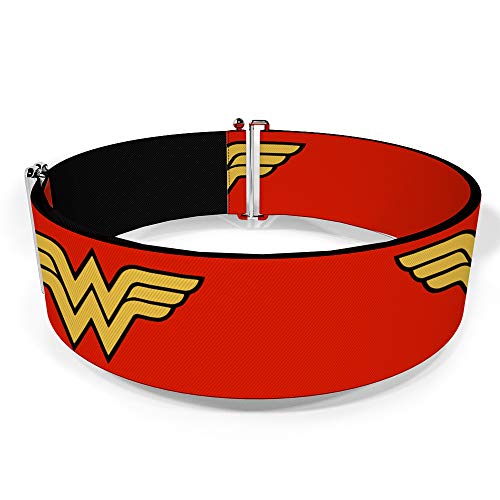 Buckle-Down DC Comics Belt, Cinch Belt Wonder Woman Logo Red, 3.0 Inch Wide, Adjustable2