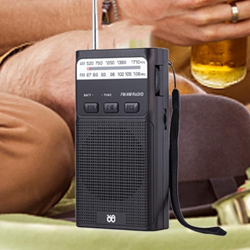 Radio portable rechargeable FM compacte avec lampe torche intégrée pour seniors - 3