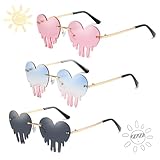 😎【Matériau du produit】 La monture lunettes coeur est en métal et la lentille est en matériau PC. Elle ne pèse qu'environ 20 g, ce qui est très léger. Même s'il est porté longtemps, il n'entraînera aucune pression sur l'arête du nez. Aussi facile à transporter. Lorsqu'il n'est pas utilisé, vous pouvez le mettre dans votre sac ou l'accrocher à vos vêtements, il ne prendra pas beaucoup de place.