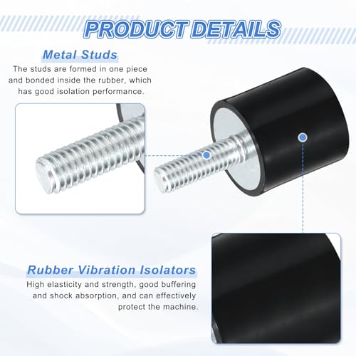 Isolateurs de vibrations M6 pour stopper les vibrations de pompe et compresseur - 3