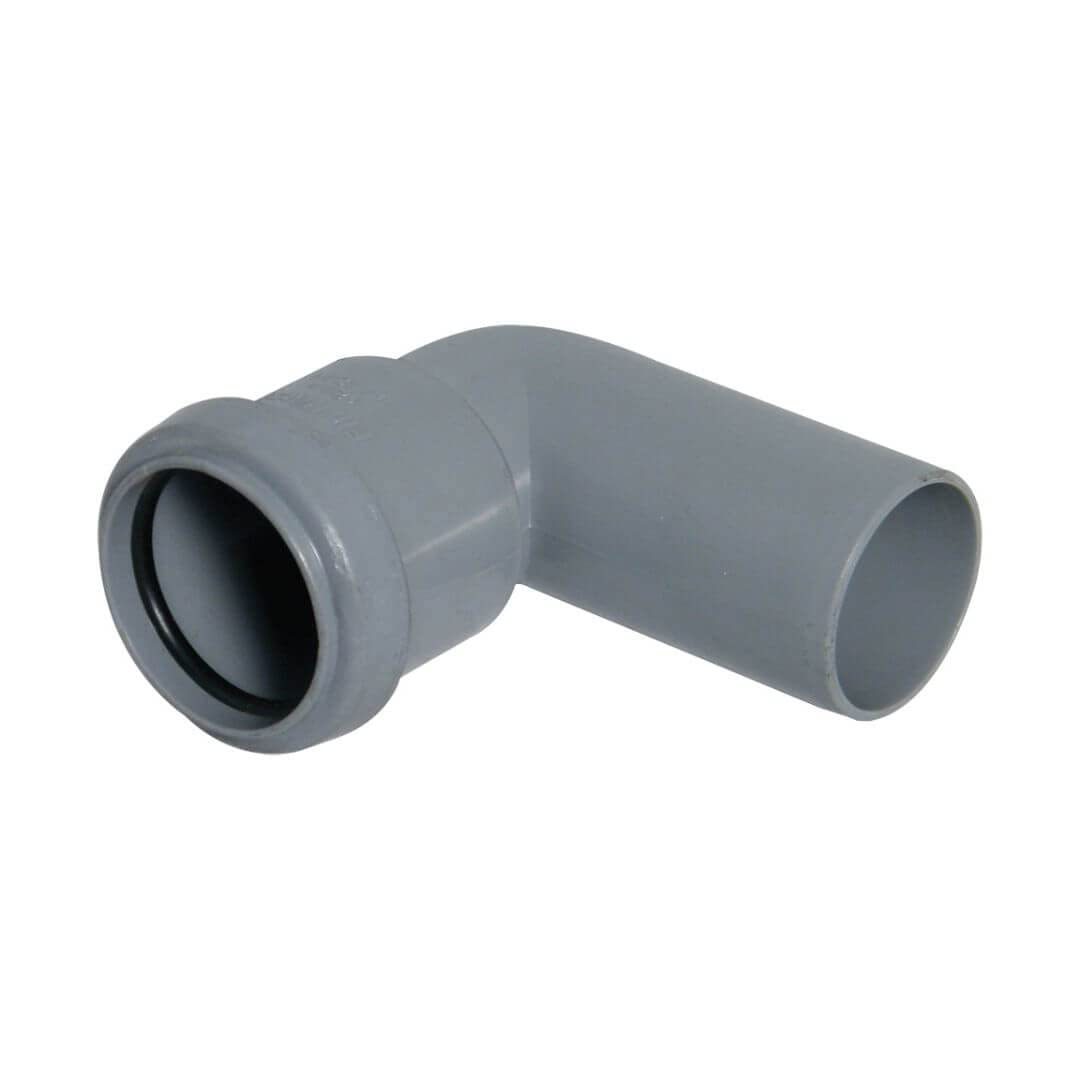 FLOPLAST 32mm Grey Pushfit Waste Pipe Conversion Bend