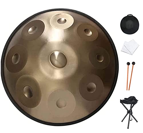 Tambor de mano de acero 22 pulgadas con estuche y soporte miniatura 1